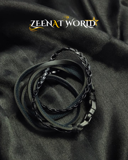 Braided Leather Wrap Bracelet