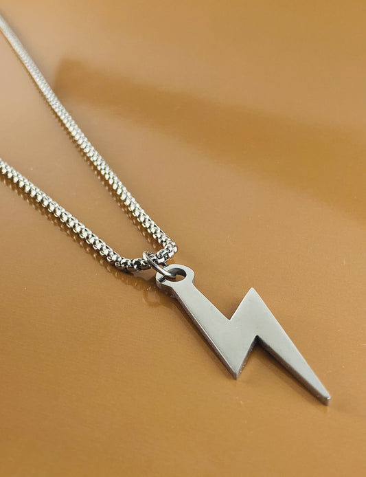 Lightening Pendant  , Imported Locket ,Flash Shape , Luxury Look , Stainless Steel Chai.