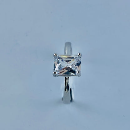 Rectangle  Zircon Imported Ring , Luxury Look , Premium Product, Shining Stone , Adjustable Size.