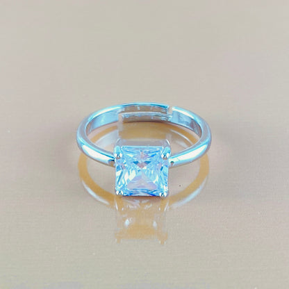 Square Zircon Imported Ring , Luxury Look , Premium Product, Great Shine, Adjustable Size.