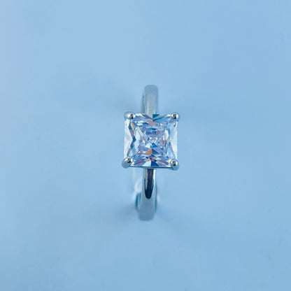 Square Zircon Imported Ring , Luxury Look , Premium Product, Great Shine, Adjustable Size.