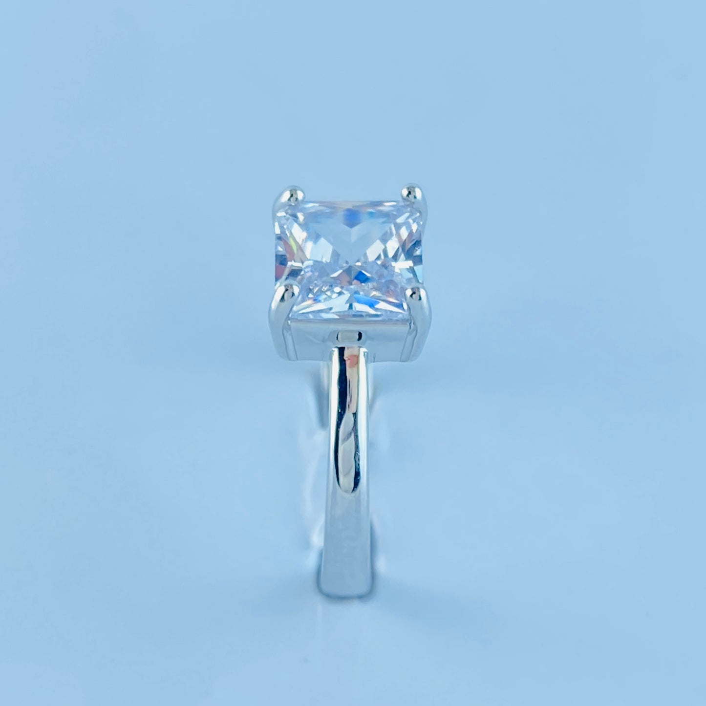 Square Zircon Imported Ring , Luxury Look , Premium Product, Great Shine, Adjustable Size.