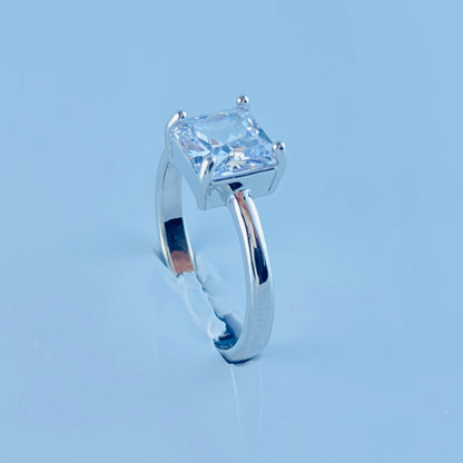 Square Zircon Imported Ring , Luxury Look , Premium Product, Great Shine, Adjustable Size.