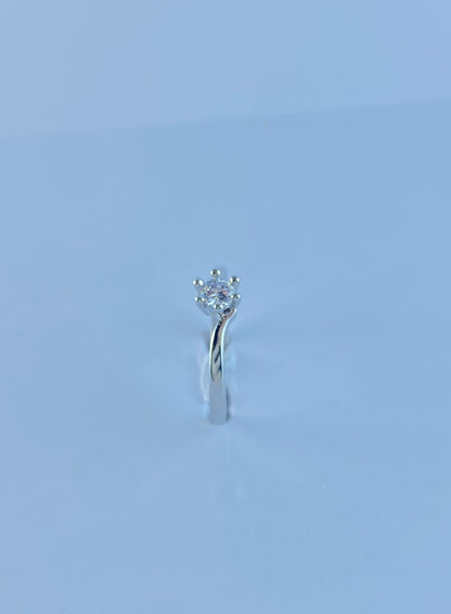 925 Sterling Silver Zircon Ring ,Luxury Look ,Adjustable Size.