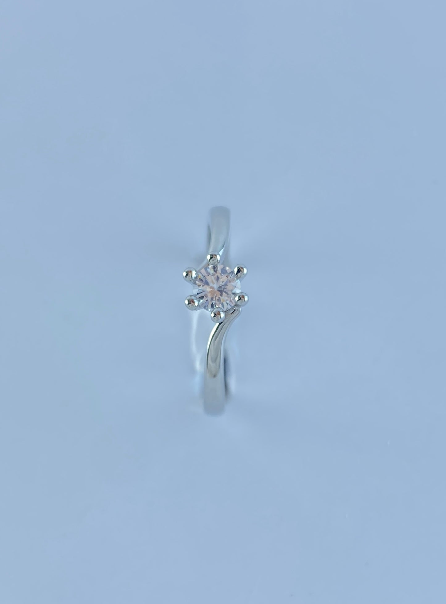 925 Sterling Silver Zircon Ring ,Luxury Look ,Adjustable Size.