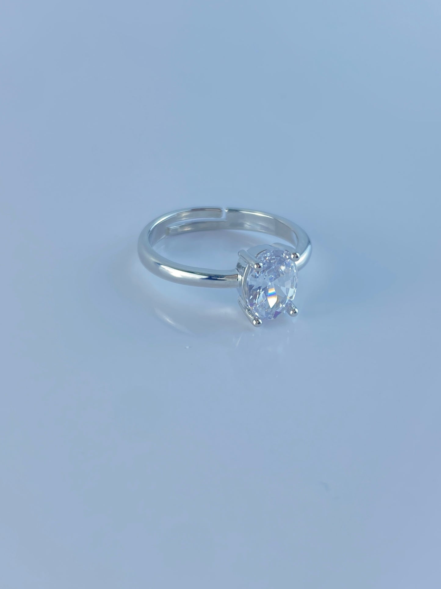 Oval Zircon Imported Ring , Luxury Look , Premium Product, Great Shine, Adjustable Size.