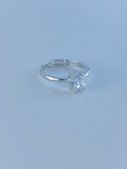 Oval Zircon Imported Ring , Luxury Look , Premium Product, Great Shine, Adjustable Size.