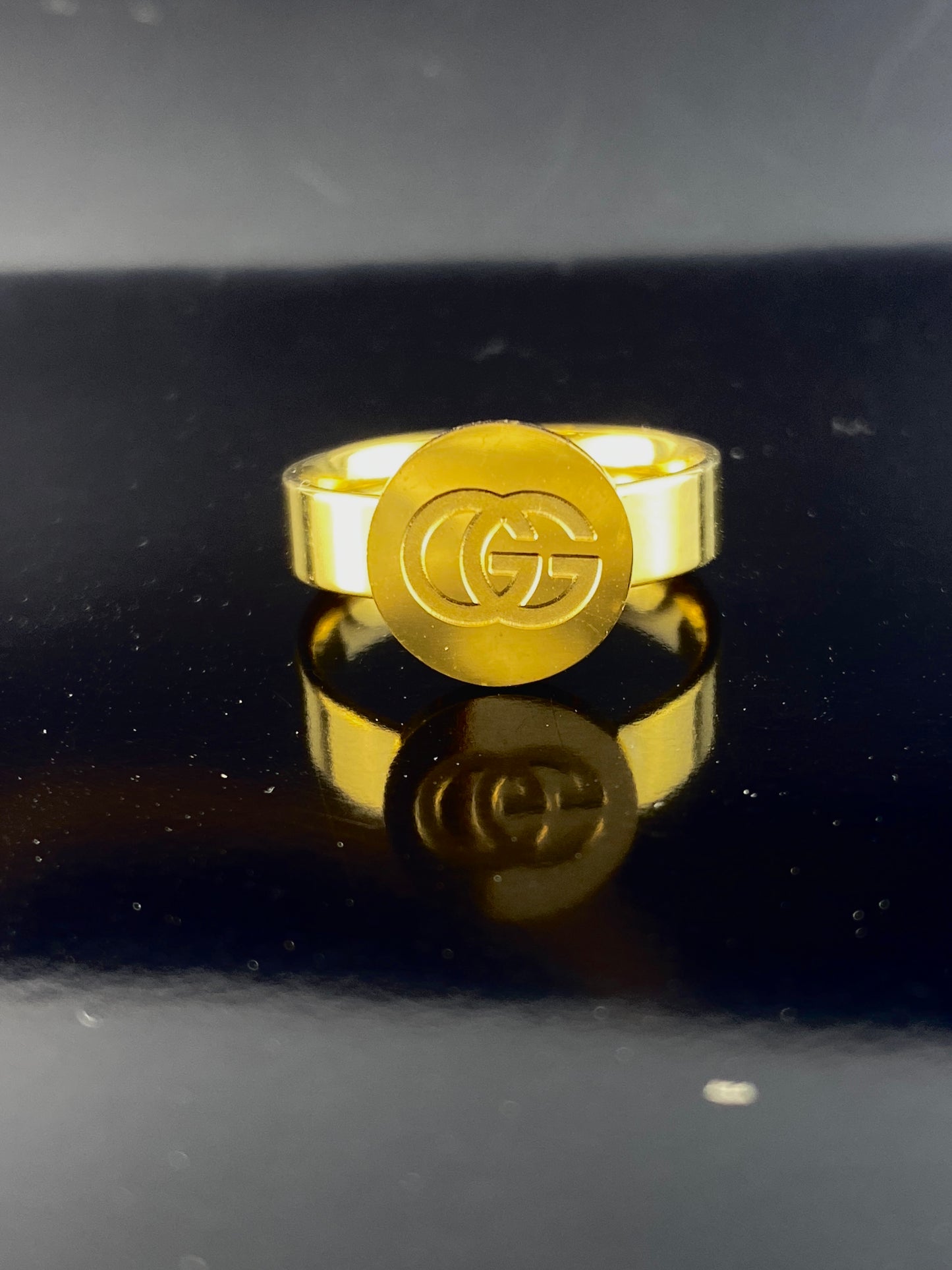 Gucci Golden Ring luxury look ,premium product, best quality, with Gucci Stamp.