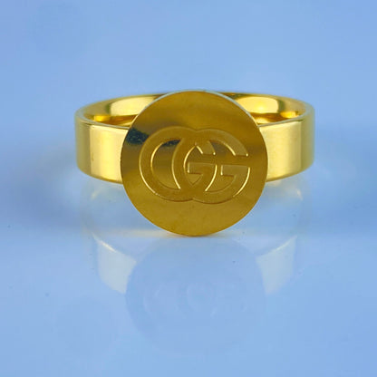 Gucci Golden Ring luxury look ,premium product, best quality, with Gucci Stamp.