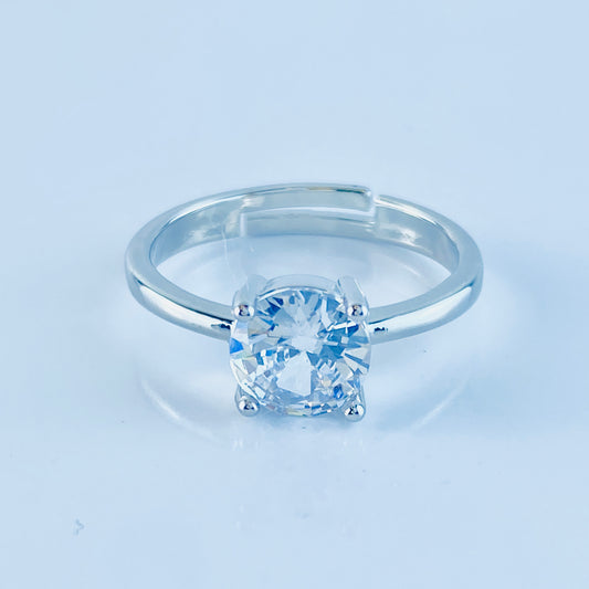 Round Zircon Imported Ring , Luxury Look , Premium Product, Great Shine, Adjustable Size.